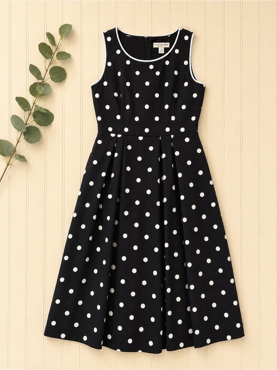 New York & Company Dresses & Skirts - Eva Mendes x New York & Company Polka Dot Fit & Flare Dress Size 12